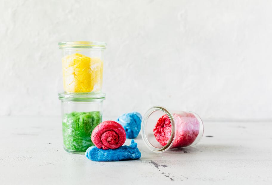 Bunte Knete für die Kids