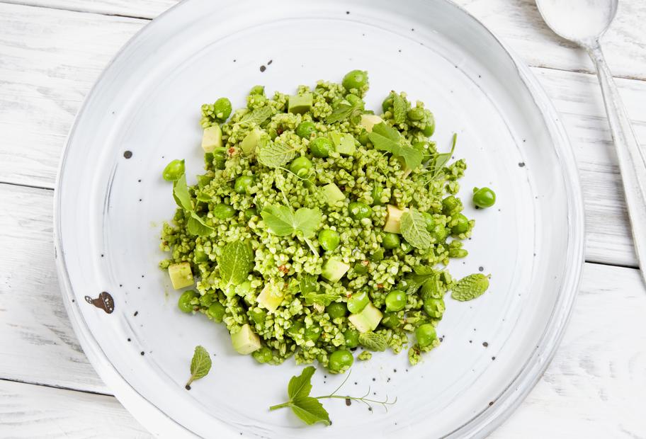 Grüner Bulgursalat mit Avocado