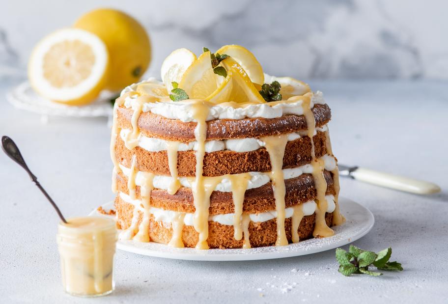 Köstliche Lemon-Curd Torte mit Wow-Effekt!