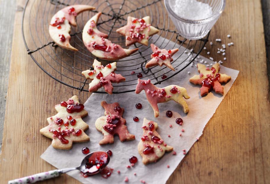 Marmorierte Mürbeteig-Plätzchen