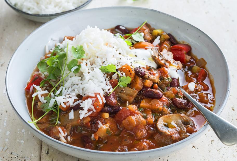 Vegetarisches Chili mit Reis für den Thermomix®