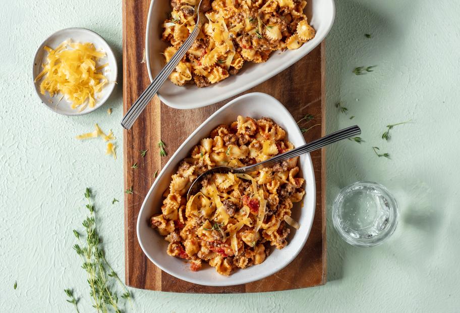 Muschelnudeln mit Hackfleischsoße