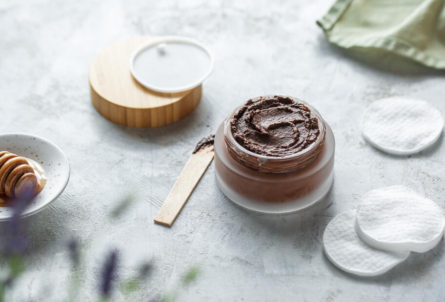 Gesichtsmaske mit Kakao