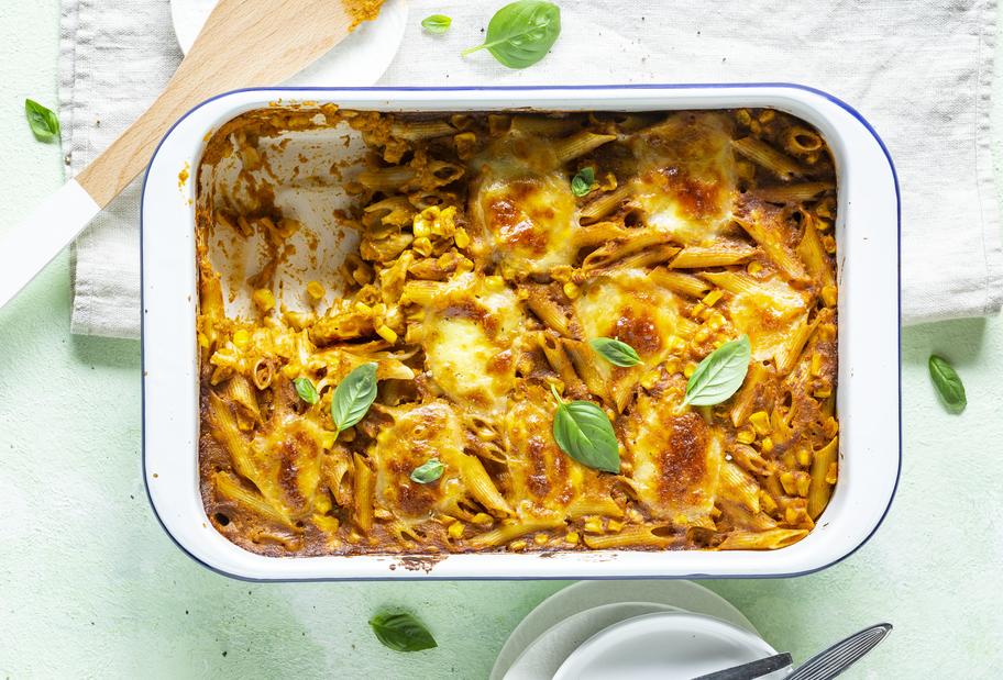 Nudelauflauf mit Mogelgemüse