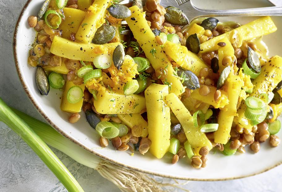 Pastinakengemüse mit Linsen