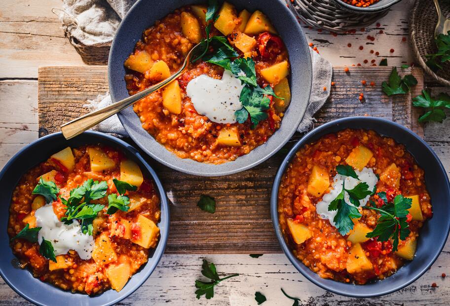 Paprika-Kartoffel-Topf mit Linsen für den Thermomix®