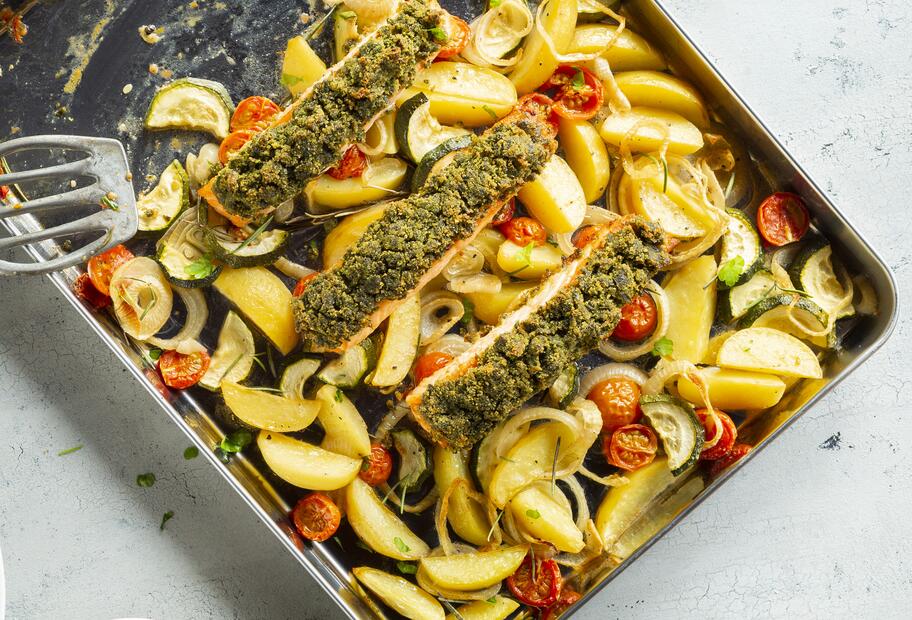 Ofenlachs mit Knusperkruste