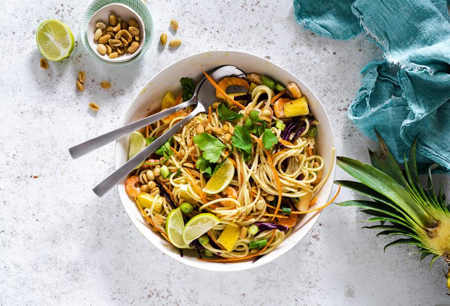 Spaghettisalat tropicana aus dem Thermomix®