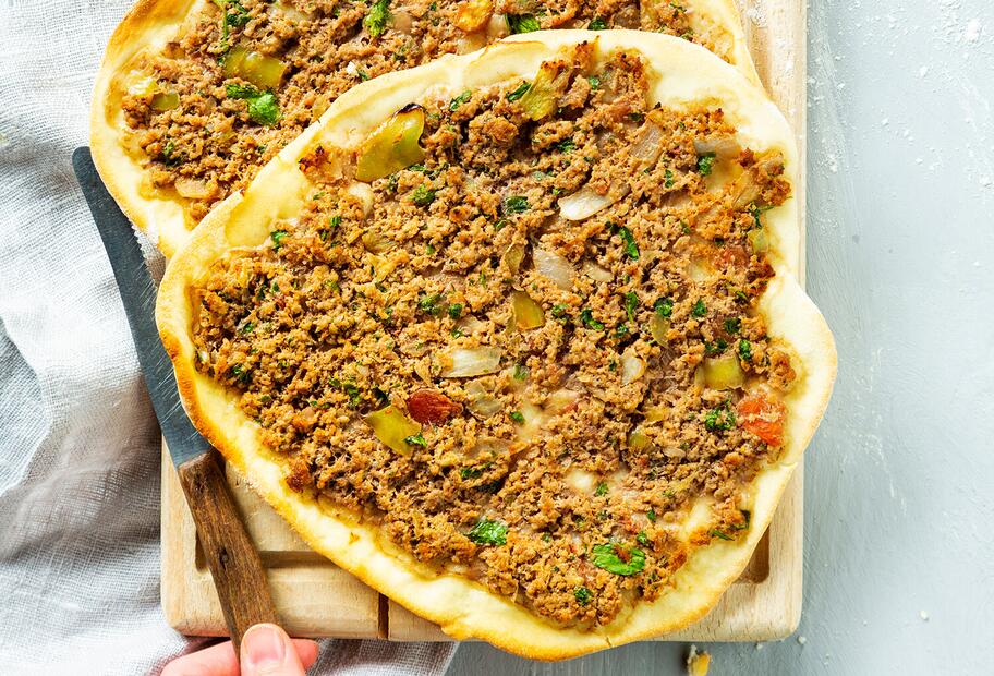 Lahmacun mit Hackfleisch