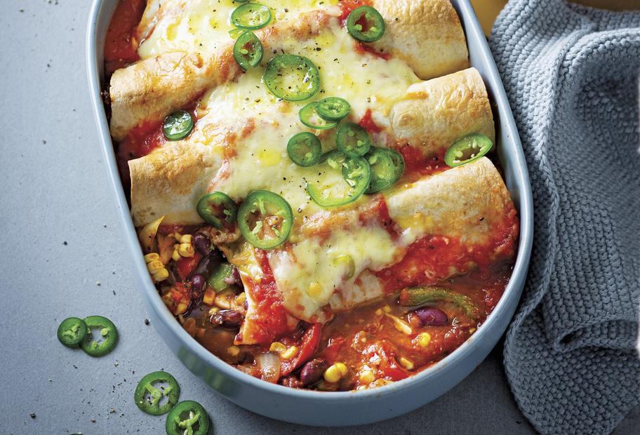 Überbackene Käse-Enchiladas