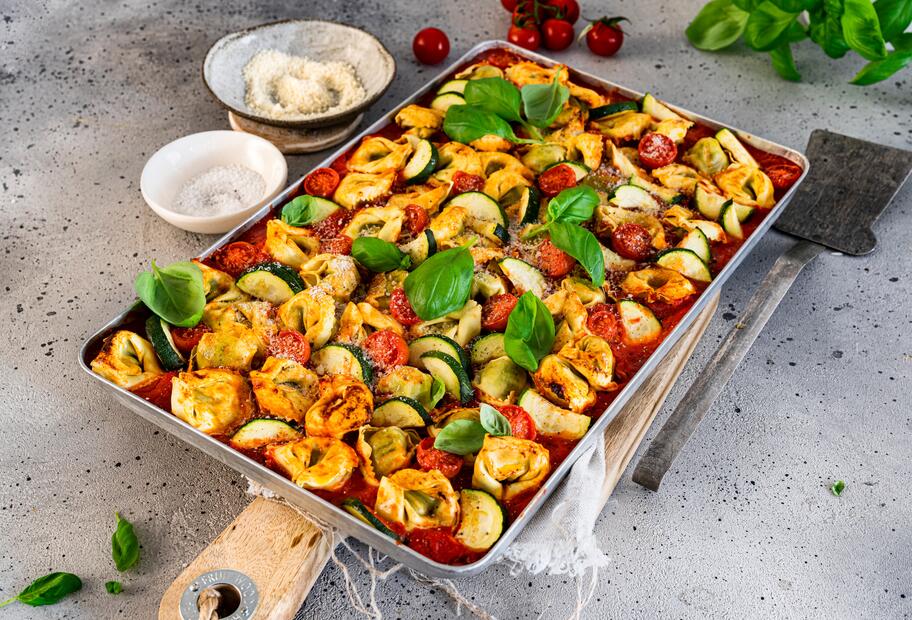 Ab-in-den-Ofen-Tortellini in 30 Minuten