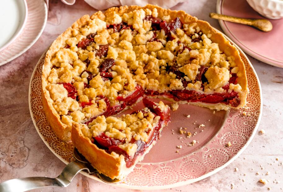 Pflaumenkuchen mit Streuseln