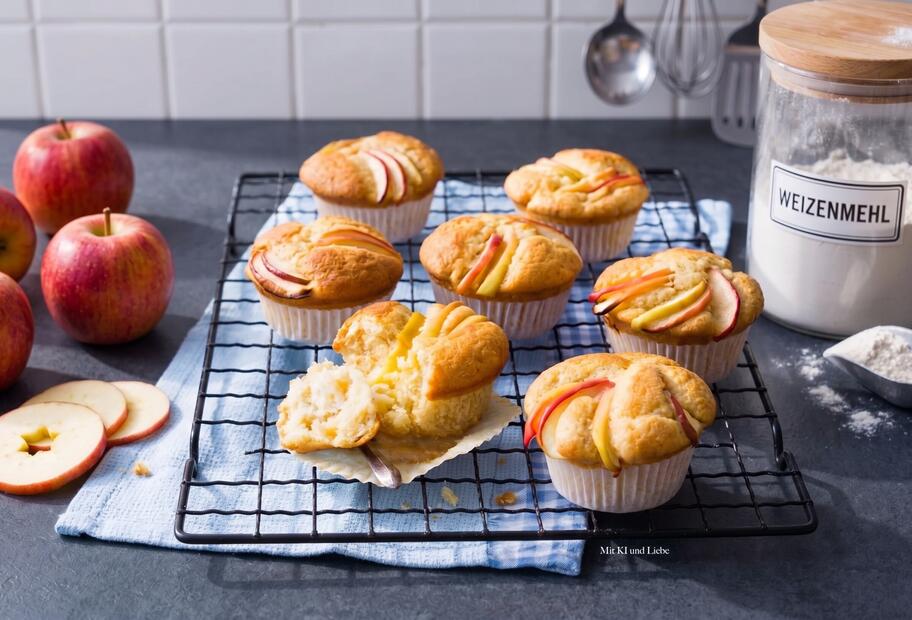 Saftige Apfelmuffins