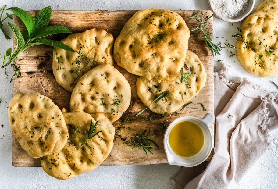 Focaccia-Brötchen