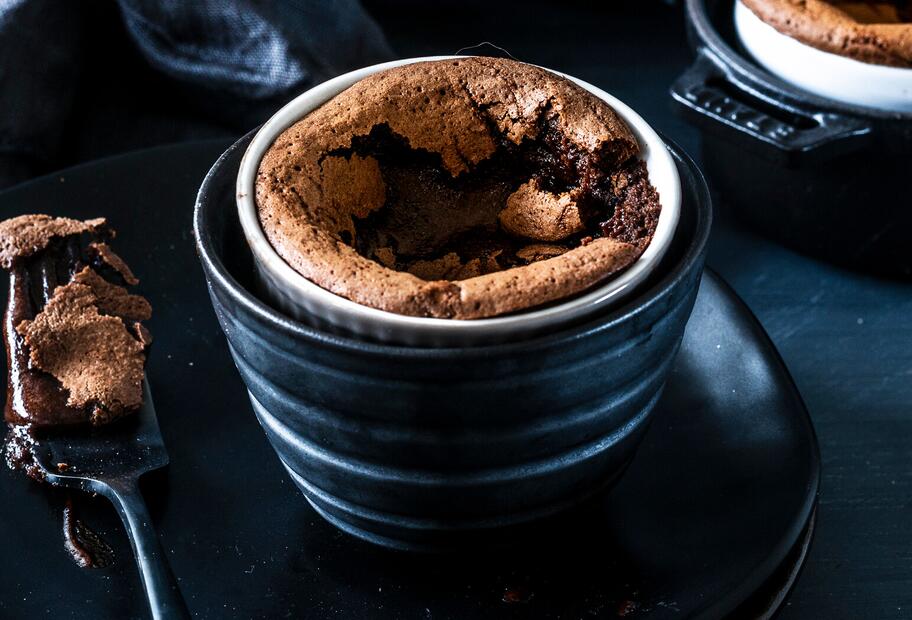 Lava Cake mit flüssigem Kern
