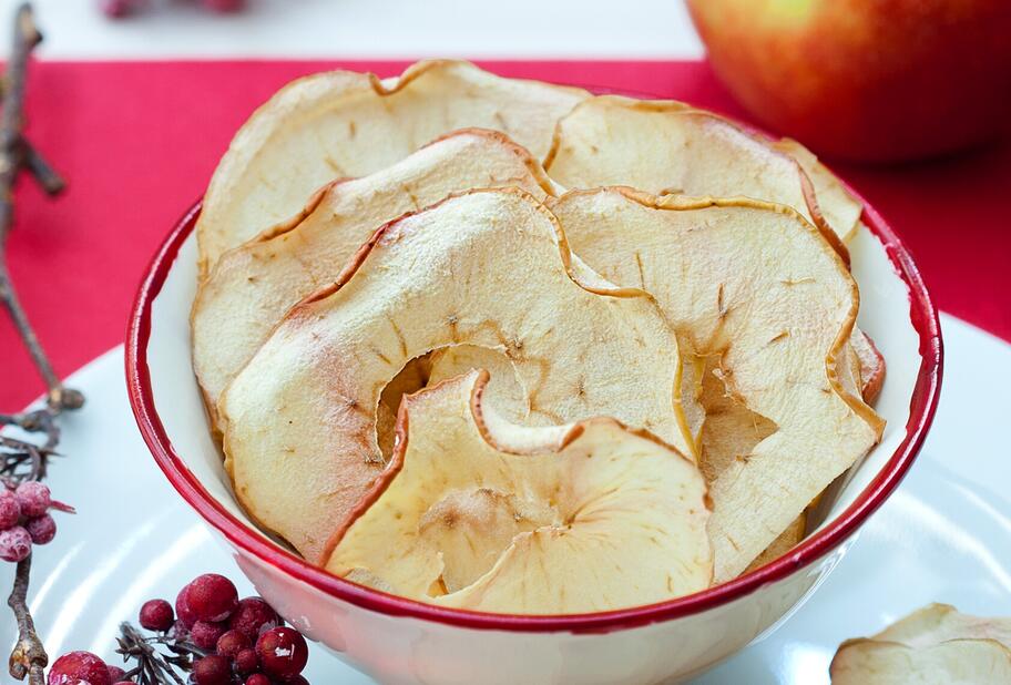 Getrocknete Apfelringe