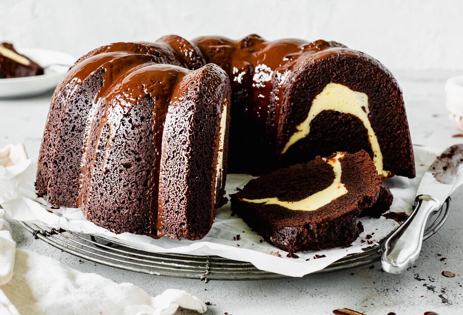 Schokokuchen mit Cheesecakefüllung