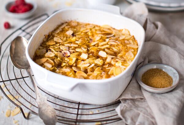 Milchreisauflauf mit Mandeln