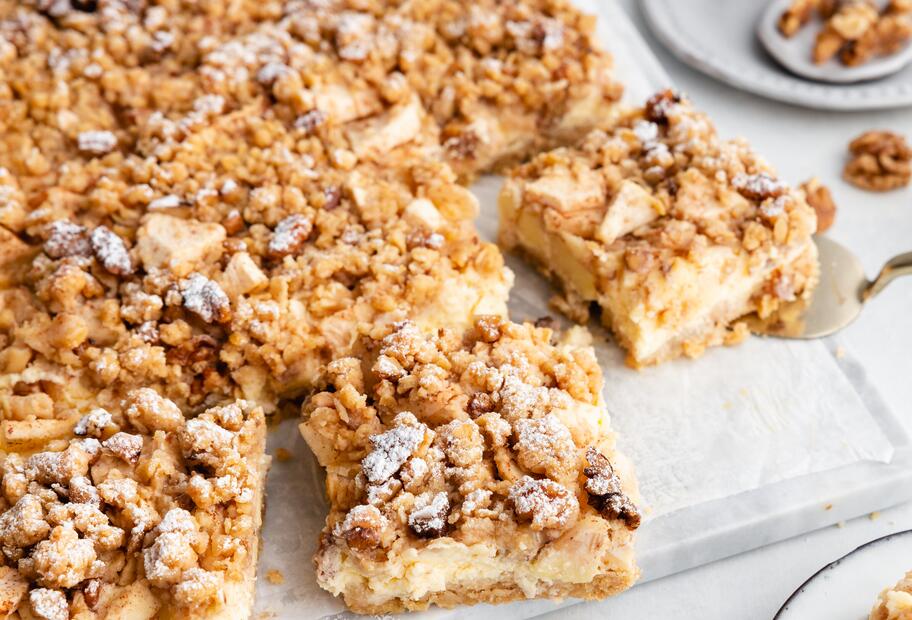 Apfel-Cheesecake vom Blech