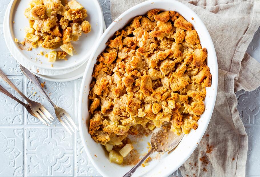 Knuspriger Apfel-Crumble