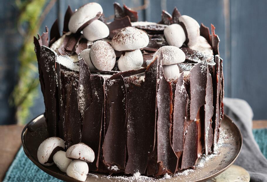 Torte mit feiner Schokoladenborke