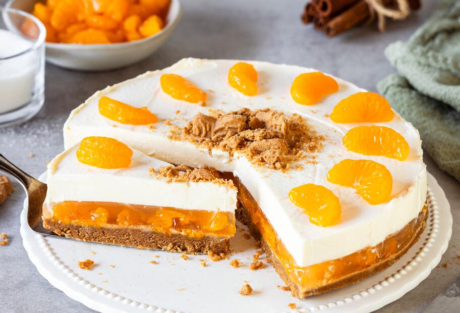 No-Bake-Spekulatiustorte ohne Gelatine