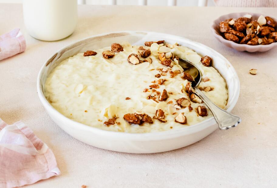Mandel-Milchreis ganz ohne Rühren