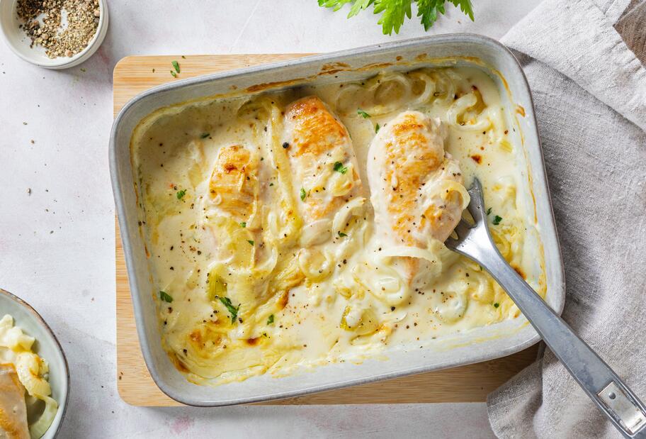 Zwiebel-Sahne-Hähnchen für den Thermomix® Zwiebel-Sahne-Hähnchen für den Thermomix®