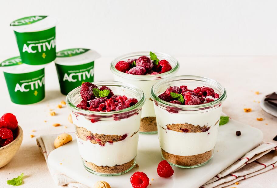 Himbeer-Joghurt-Schichtdessert