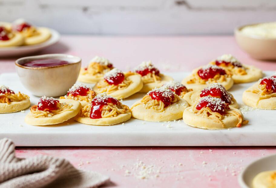 Spaghettieis-Plätzchen