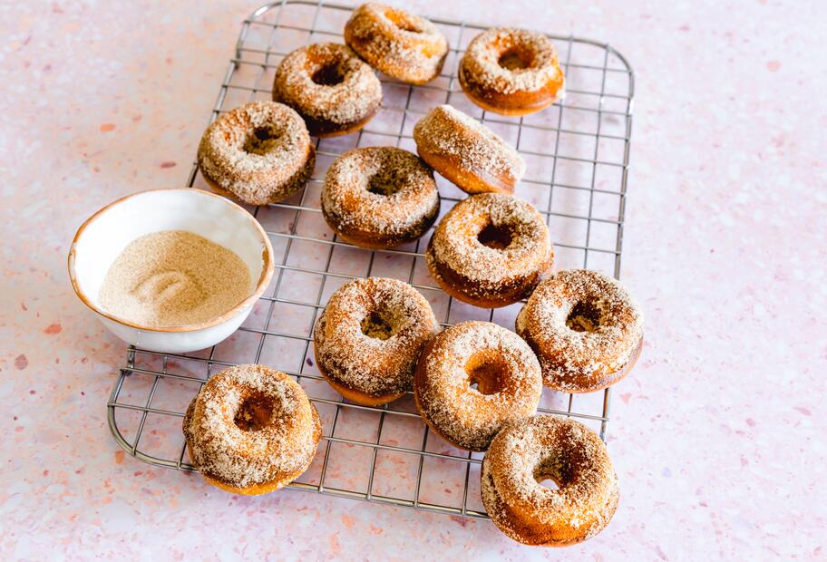 Donuts ohne Zucker aus dem Backofen
