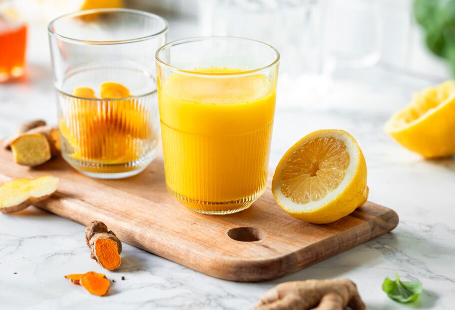 Ingwer-Shot-Eiswürfel auf Vorrat