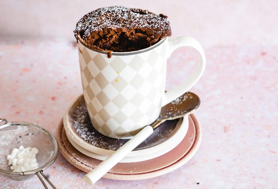 Veganer Tassenkuchen aus der Mikrowelle