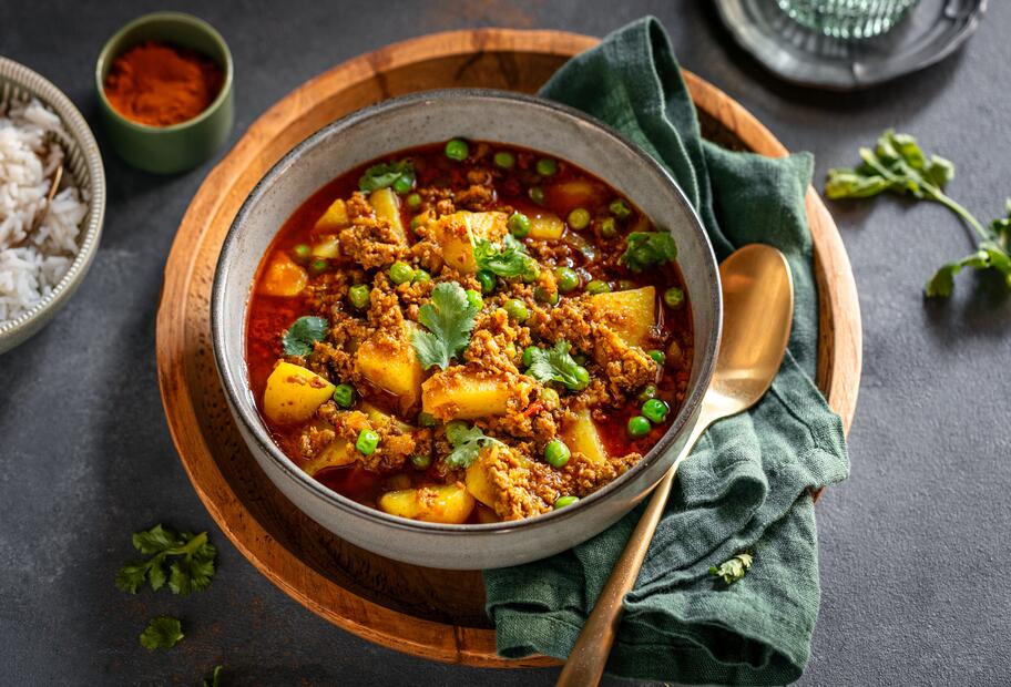 Hackfleisch-Curry oder Keema Curry