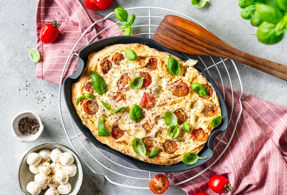 Omelett Tomate-Mozzarella