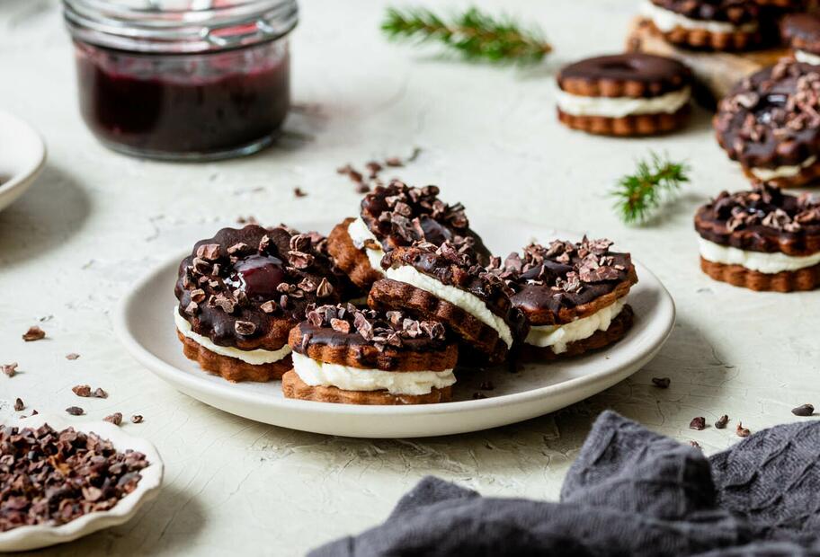 Schwarzwälder-Kirsch-Cookies