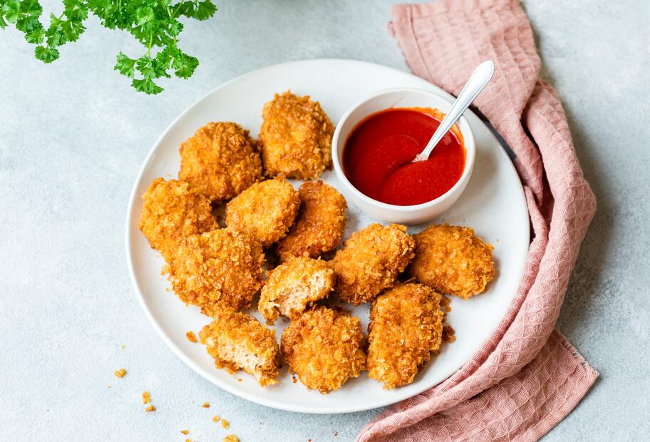 Chicken Nuggets mit Cornflakes-Panierung