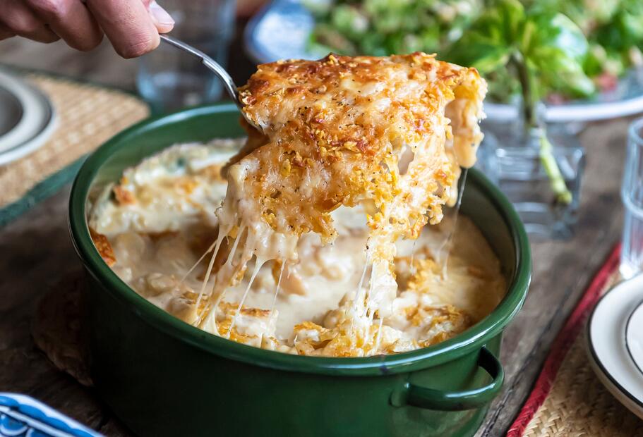 Cremiges Blumenkohl-Käse-Gratin