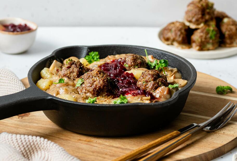 Köttbullar-Gnocchi-Pfanne