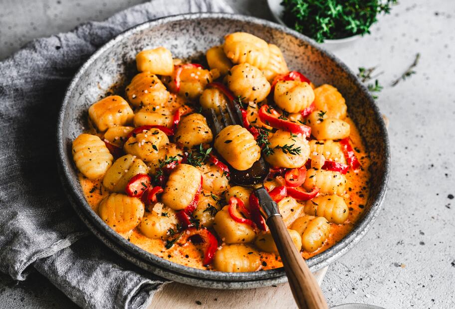 15-Minuten-Gnocchi mit Paprika