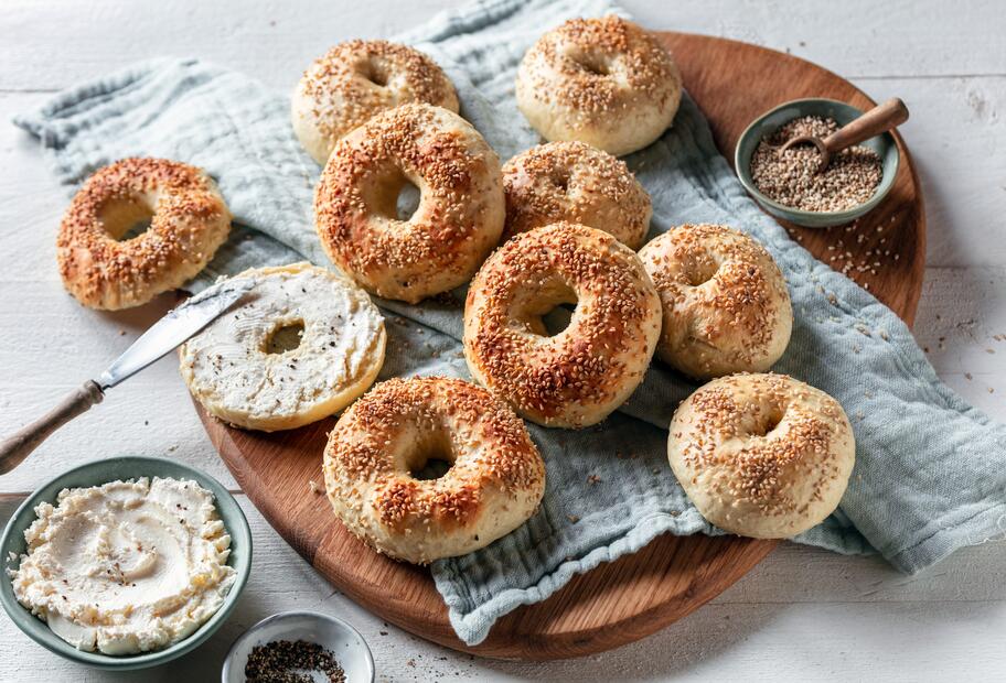 Original New-York-Bagels über Nacht