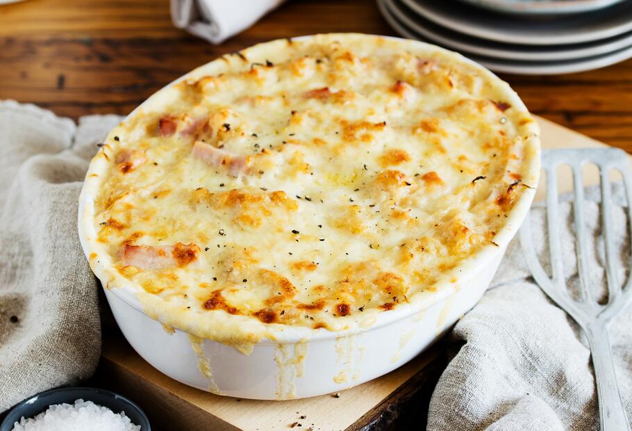 Kassler-Sauerkraut-Stampf-Auflauf