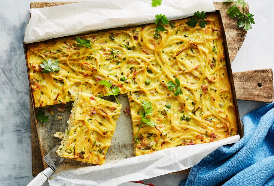 Spaghetti-Carbonara-Auflauf