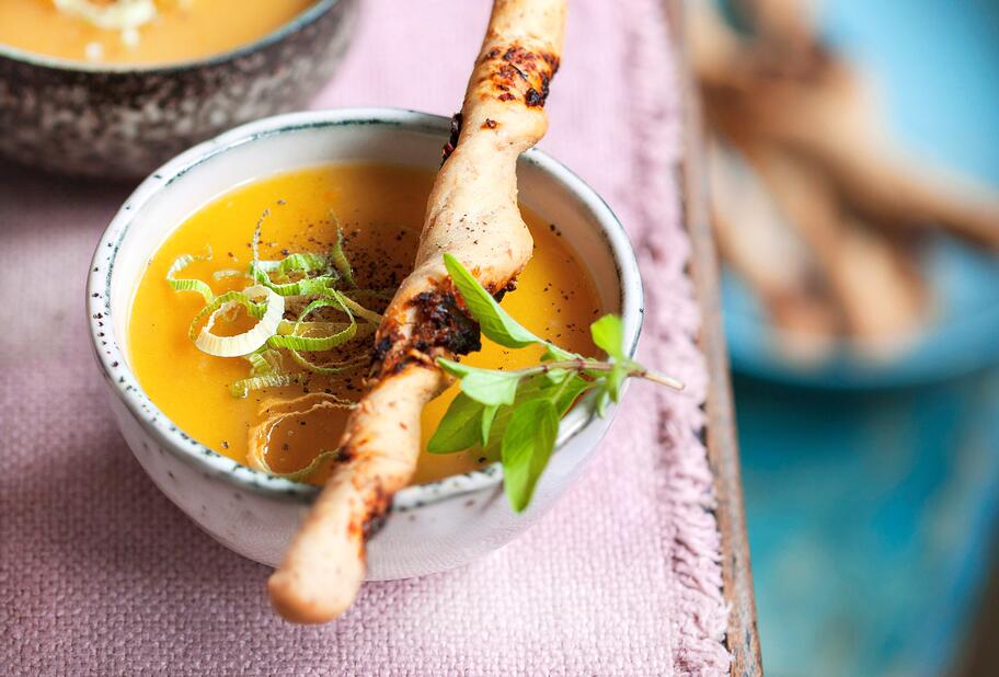 Kartoffel-Möhren-Cremesuppe zum Wieder-Aufwärmen für den Thermomix®