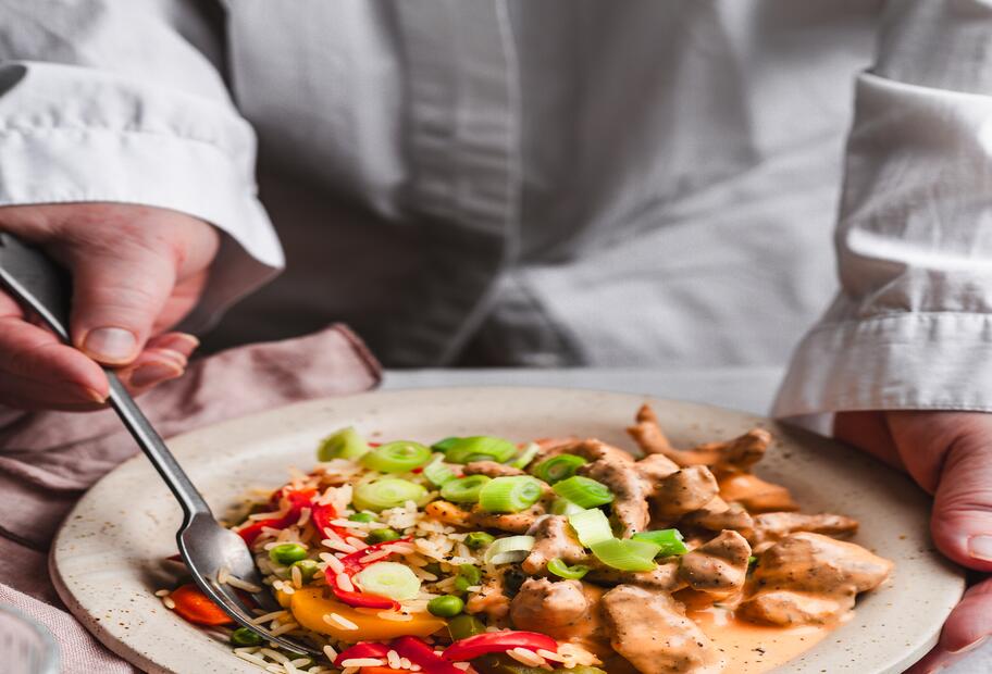 Gyros mit 3-Paprika-Reis