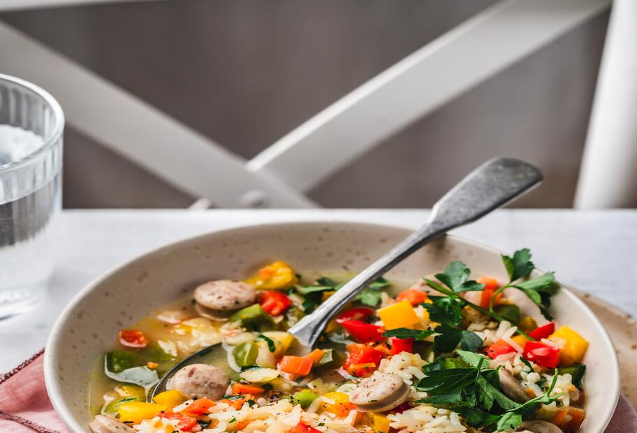 Paprika-Trio-Reis-Suppe