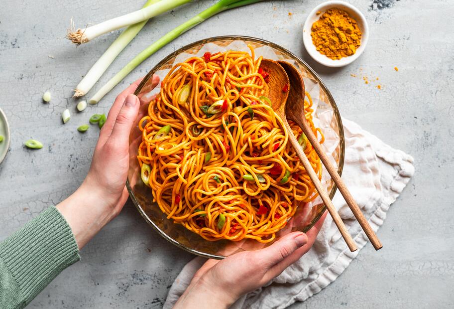 Absoluter-Renner-Spaghettisalat mit Curry
