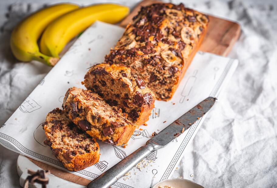 Oatmeal Banana Bread mit Schoko-Chunks