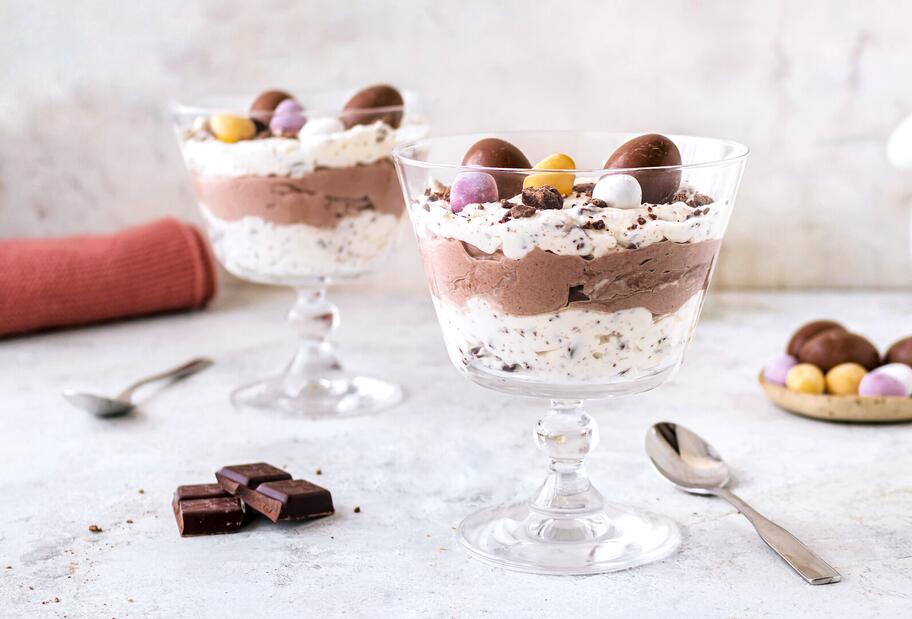 Stracciatella-Dessert zu Ostern