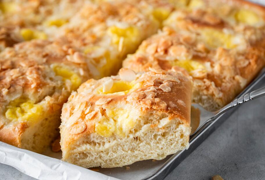 Butterkuchen mit Pudding